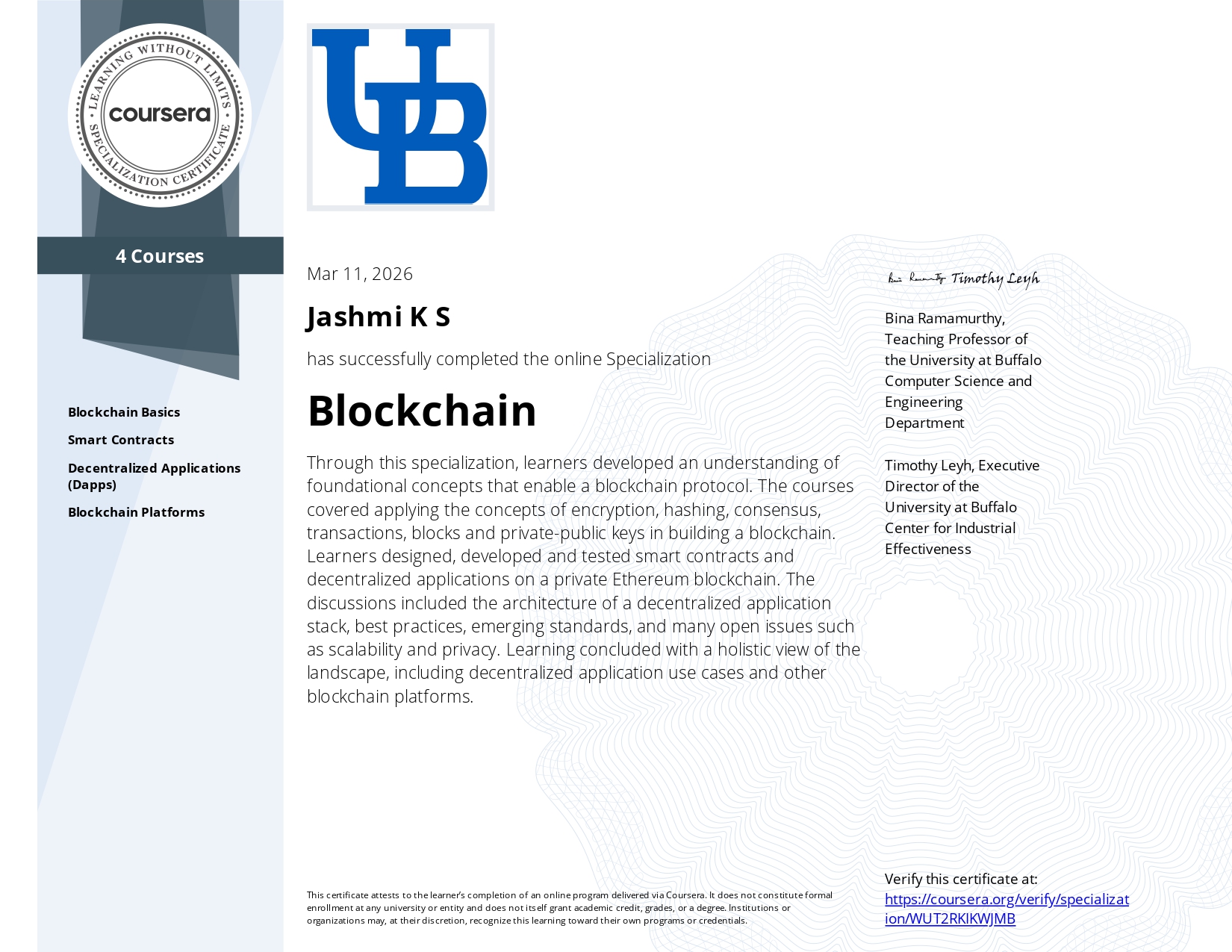 Blockchain Specialization thumbnail